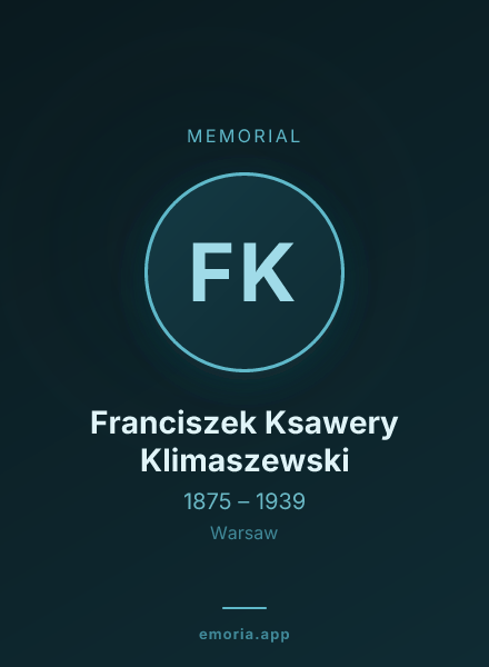 Memorial portrait of Franciszek Ksawery Klimaszewski