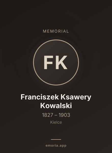 Memorial portrait of Franciszek Ksawery Kowalski