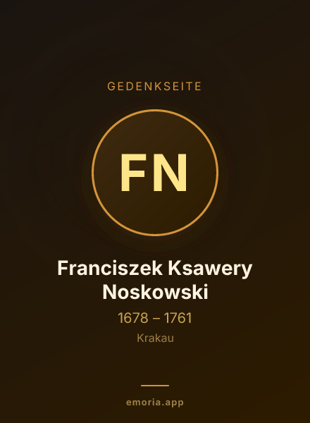 Gedenkportrait von Franciszek Ksawery Noskowski