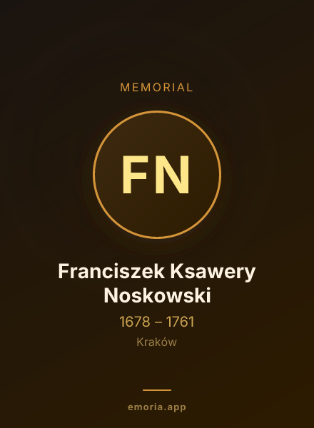 Memorial portrait of Franciszek Ksawery Noskowski