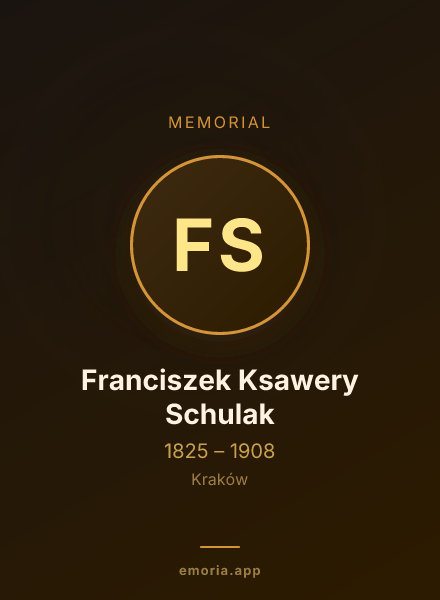Memorial portrait of Franciszek Ksawery Schulak