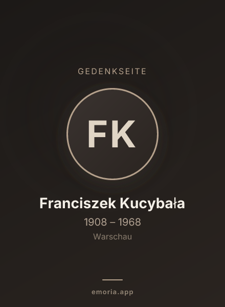 Gedenkportrait von Franciszek Kucybała