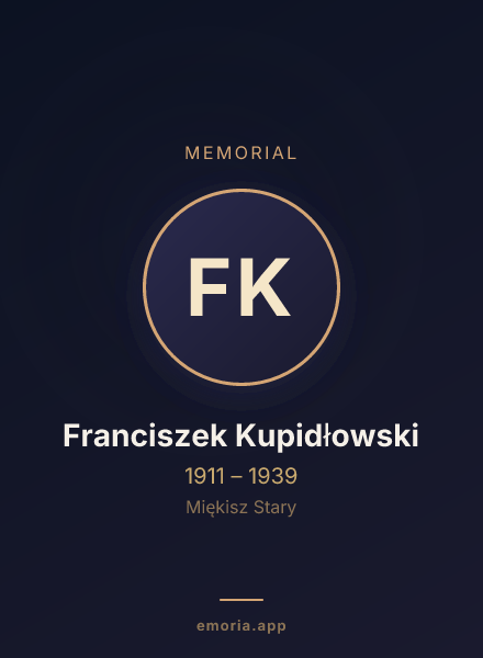 Memorial portrait of Franciszek Kupidłowski