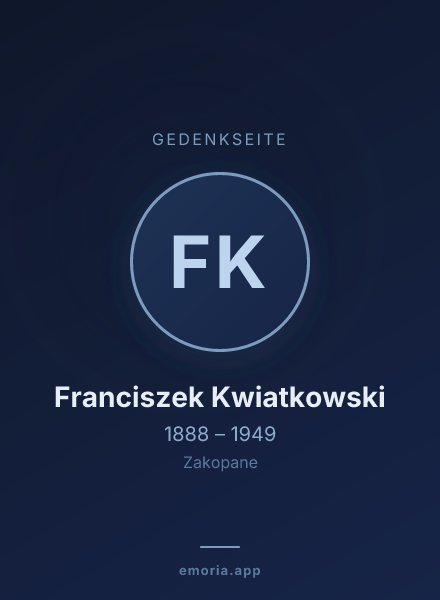 Gedenkportrait von Franciszek Kwiatkowski