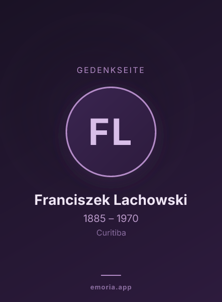 Gedenkportrait von Franciszek Lachowski
