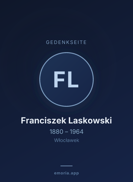 Gedenkportrait von Franciszek Laskowski