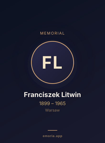 Memorial portrait of Franciszek Litwin