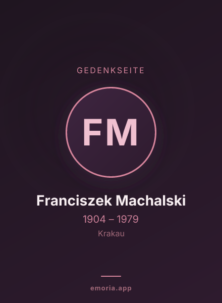 Gedenkportrait von Franciszek Machalski