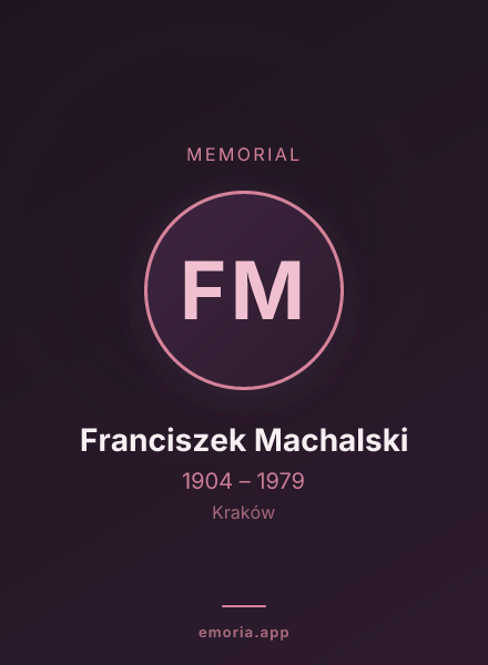 Memorial portrait of Franciszek Machalski
