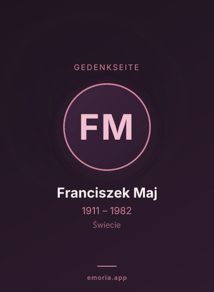 Gedenkportrait von Franciszek Maj