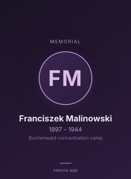 Memorial portrait of Franciszek Malinowski