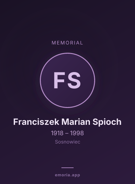 Memorial portrait of Franciszek Marian Spioch