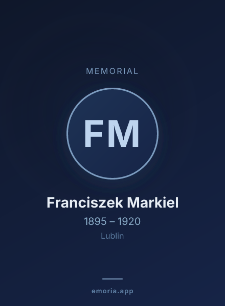 Memorial portrait of Franciszek Markiel