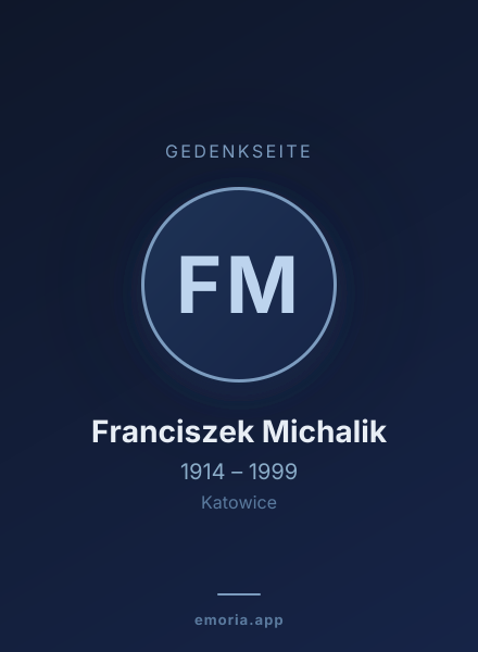 Gedenkportrait von Franciszek Michalik
