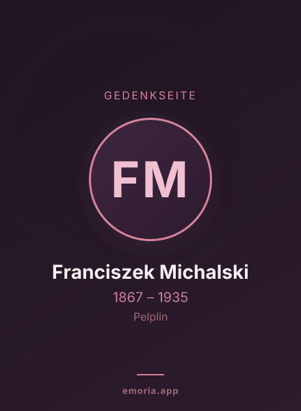 Gedenkportrait von Franciszek Michalski