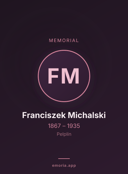 Memorial portrait of Franciszek Michalski