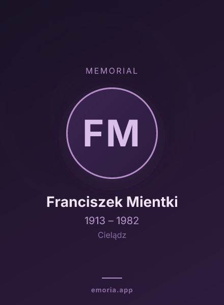 Memorial portrait of Franciszek Mientki