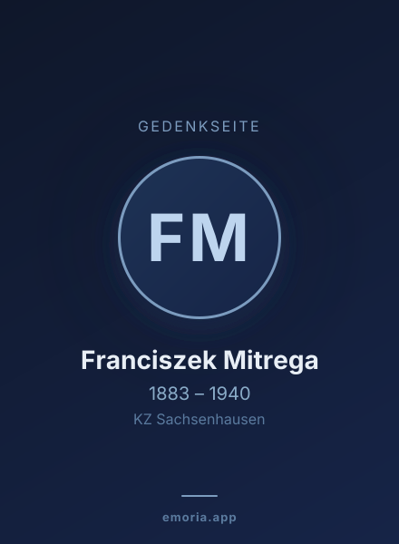 Gedenkportrait von Franciszek Mitrega