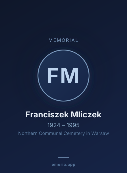 Memorial portrait of Franciszek Mliczek