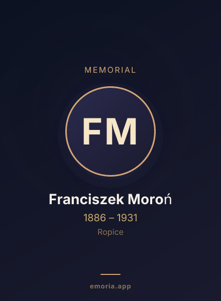 Memorial portrait of Franciszek Moroń