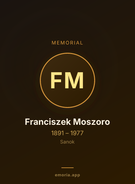 Memorial portrait of Franciszek Moszoro