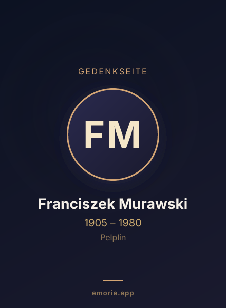 Gedenkportrait von Franciszek Murawski