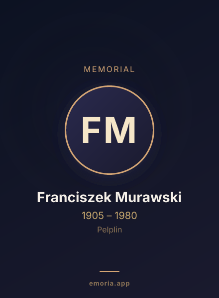 Memorial portrait of Franciszek Murawski