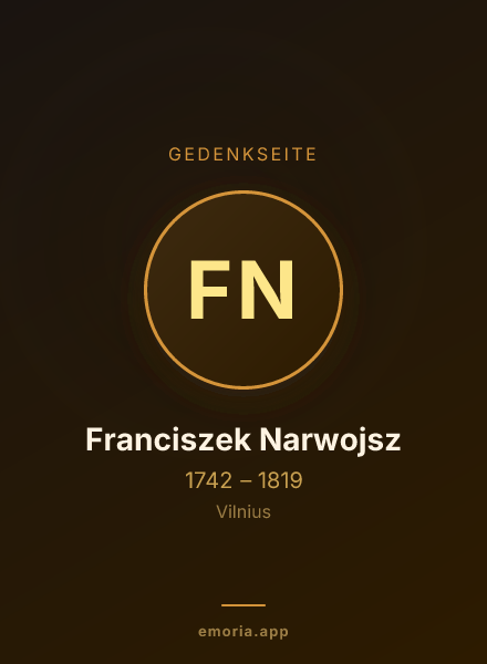 Gedenkportrait von Franciszek Narwojsz