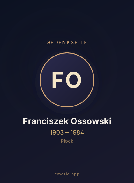 Gedenkportrait von Franciszek Ossowski