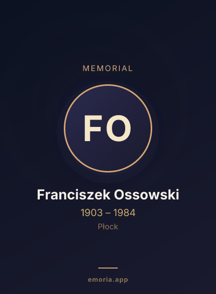 Memorial portrait of Franciszek Ossowski