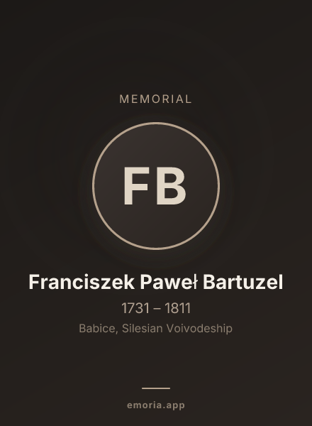 Memorial portrait of Franciszek Paweł Bartuzel