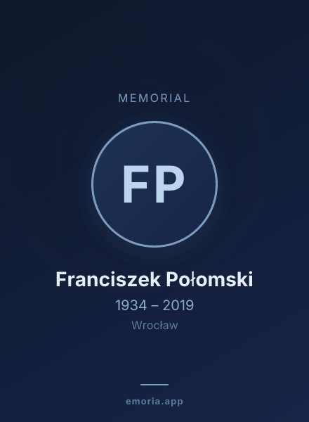 Memorial portrait of Franciszek Połomski