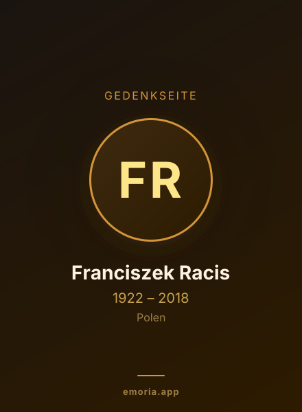Gedenkportrait von Franciszek Racis