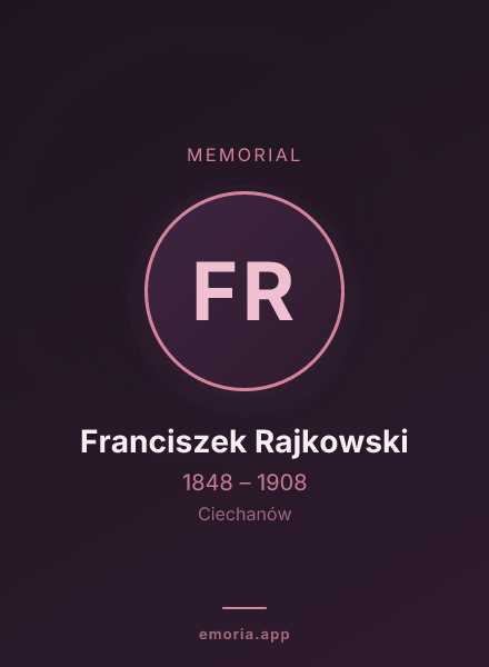Memorial portrait of Franciszek Rajkowski