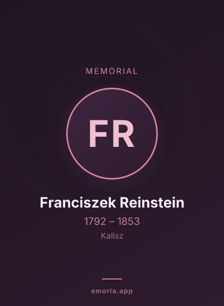 Memorial portrait of Franciszek Reinstein