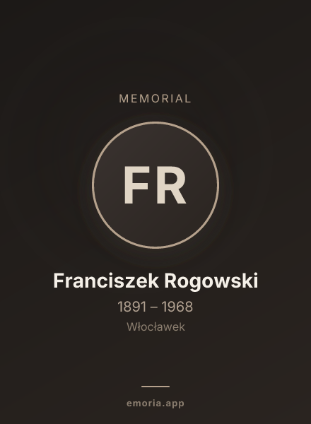 Memorial portrait of Franciszek Rogowski