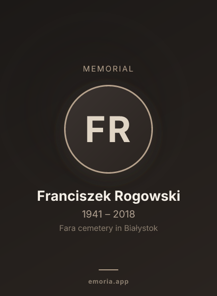 Memorial portrait of Franciszek Rogowski