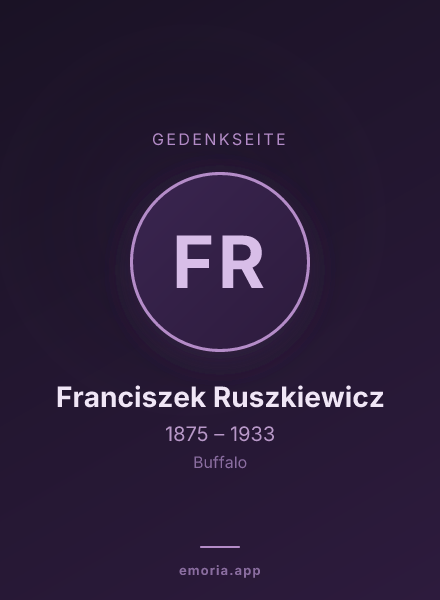 Gedenkportrait von Franciszek Ruszkiewicz