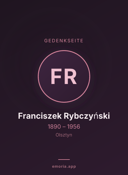 Gedenkportrait von Franciszek Rybczyński