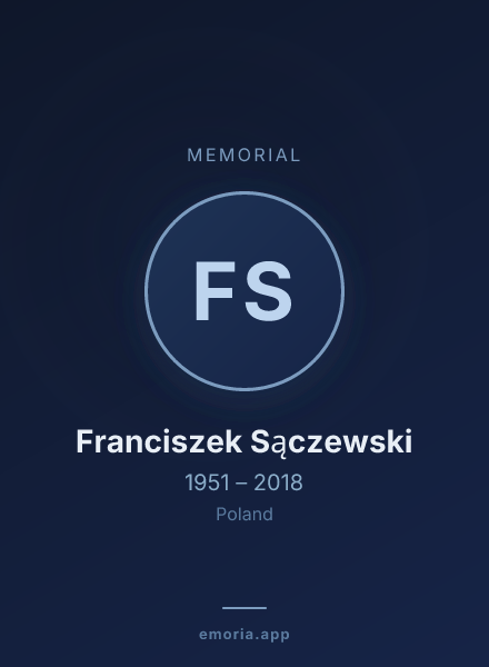 Memorial portrait of Franciszek Sączewski