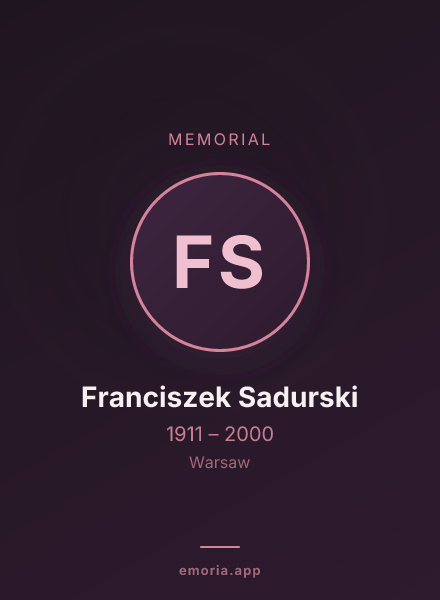 Memorial portrait of Franciszek Sadurski