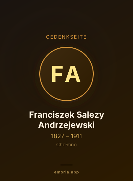 Gedenkportrait von Franciszek Salezy Andrzejewski