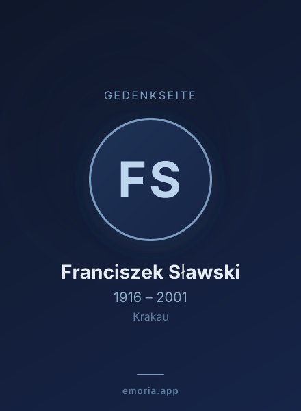 Gedenkportrait von Franciszek Sławski