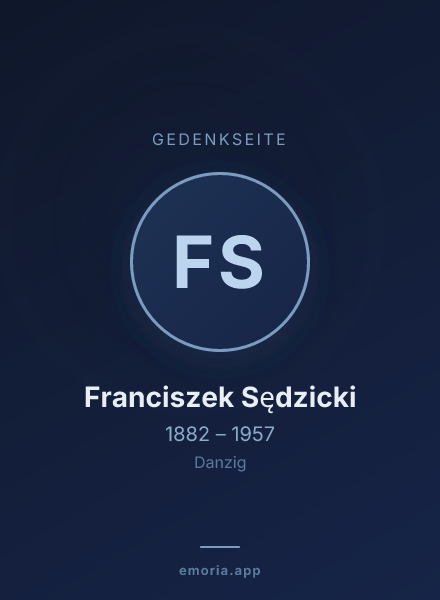 Gedenkportrait von Franciszek Sędzicki