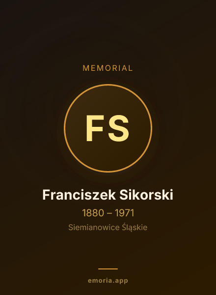 Memorial portrait of Franciszek Sikorski