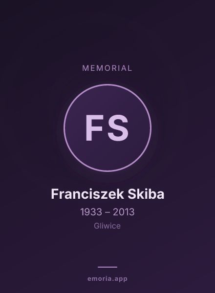 Memorial portrait of Franciszek Skiba