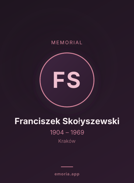 Memorial portrait of Franciszek Skołyszewski