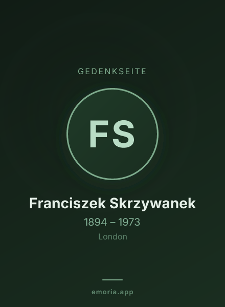 Gedenkportrait von Franciszek Skrzywanek