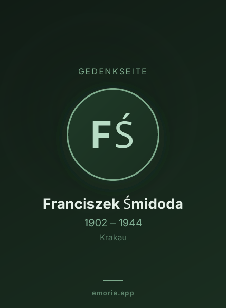 Gedenkportrait von Franciszek Śmidoda