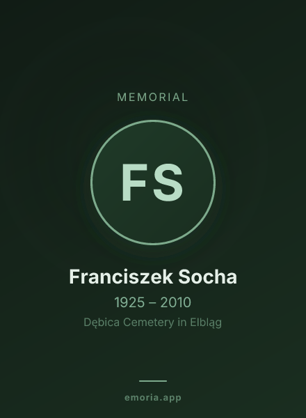 Memorial portrait of Franciszek Socha